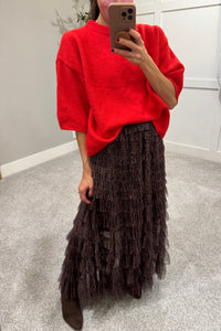 Leopard Tiered Skirt