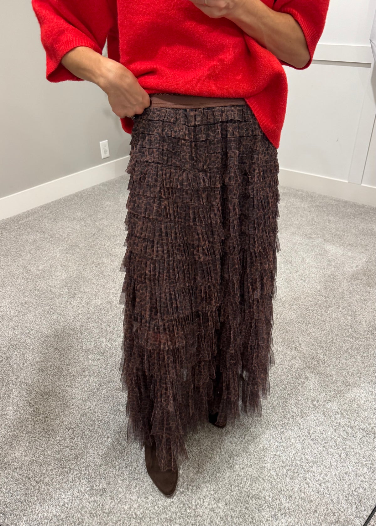 Leopard Tiered Skirt