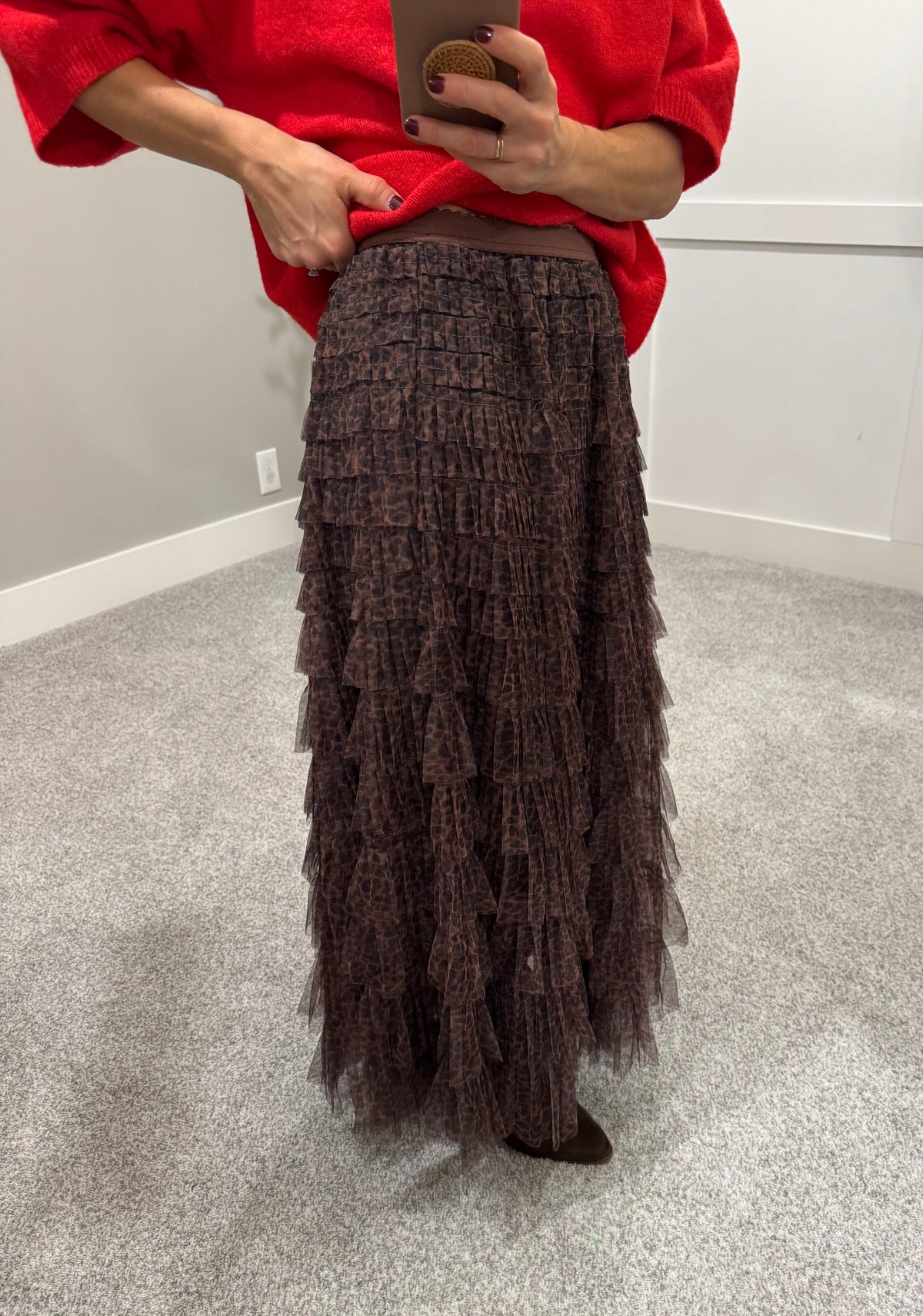 Leopard Tiered Skirt