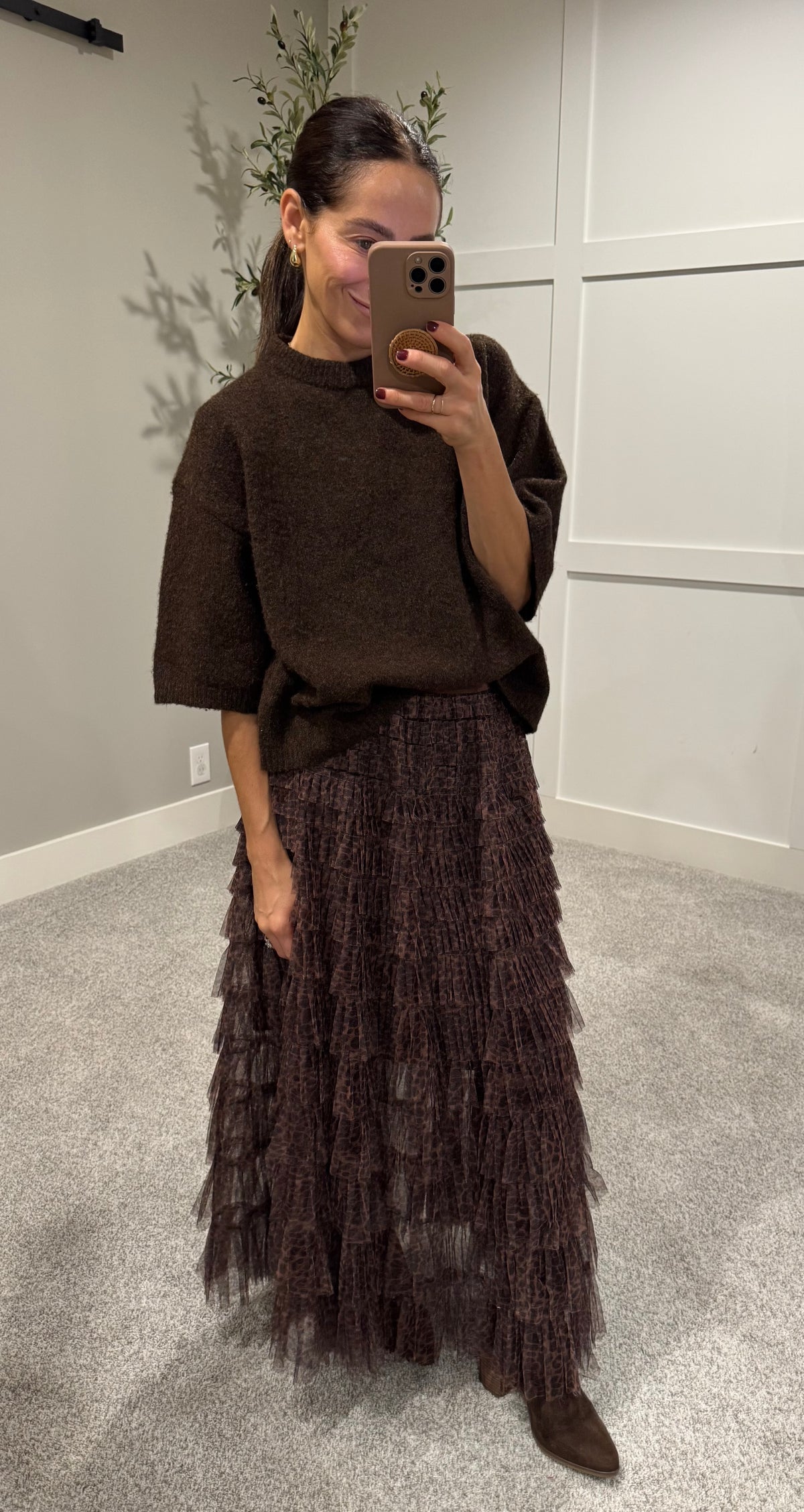 Leopard Tiered Skirt