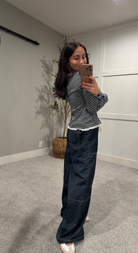 Emma Striped Lace Top