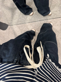 Drawstring Wide-Leg Denim