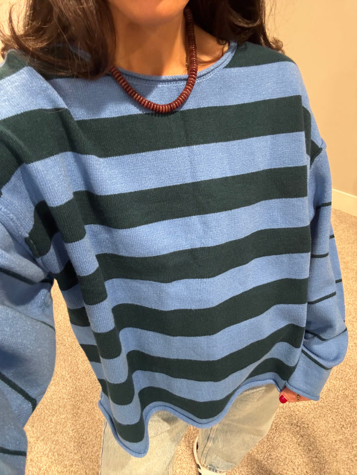 Periwinkle Striped Sweater