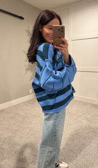 Periwinkle Striped Sweater