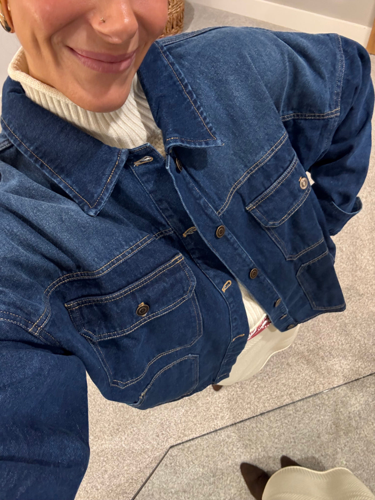 Oversized Denim Ombre-Wash Jacket