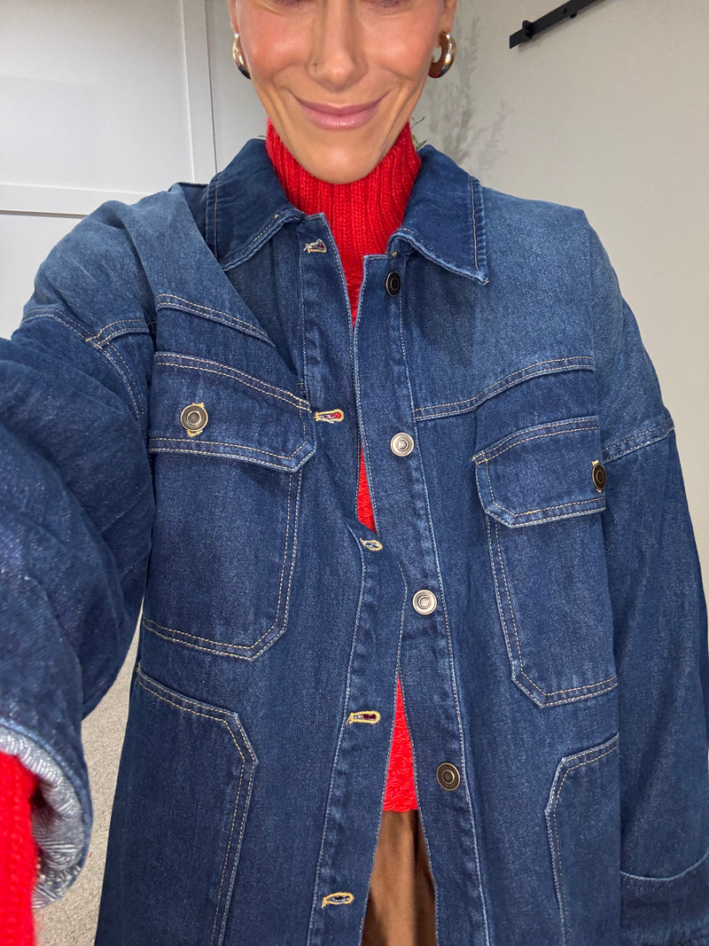 Oversized Denim Ombre-Wash Jacket