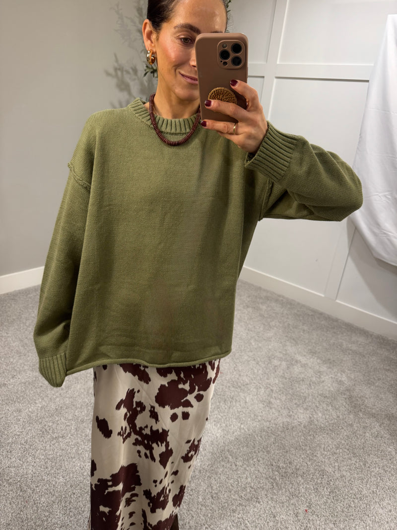Olive Crewneck Sweater