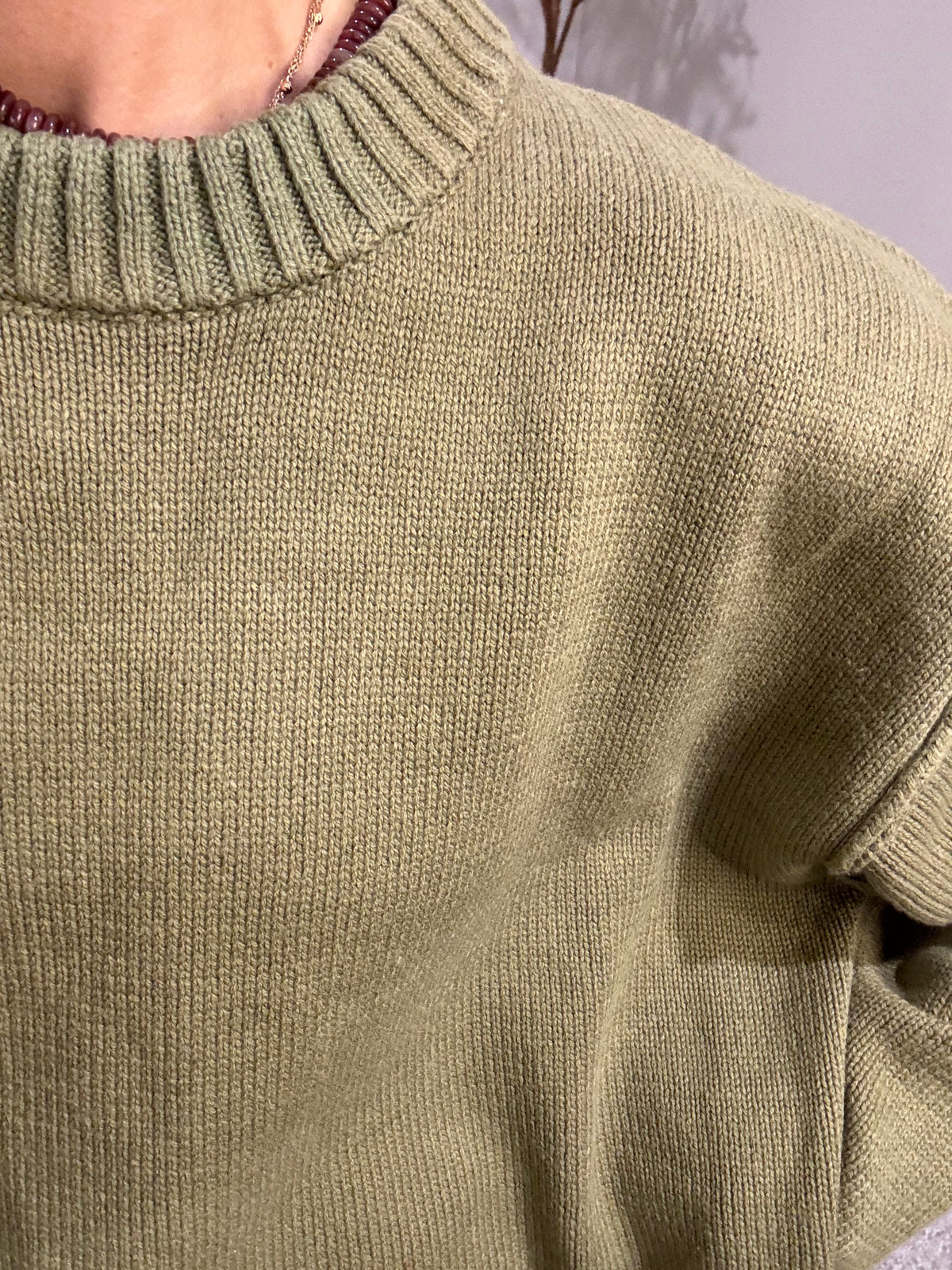 Olive Crewneck Sweater