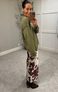 Olive Crewneck Sweater