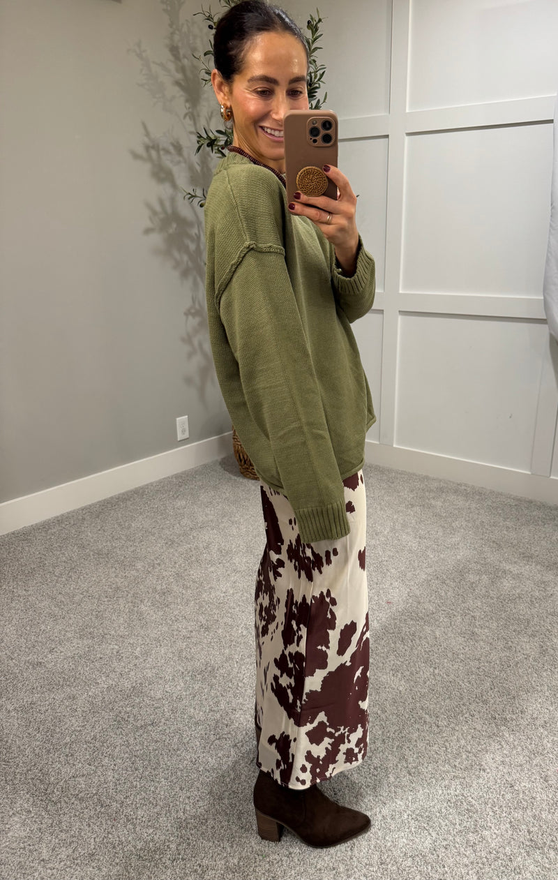 Olive Crewneck Sweater