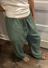 Dena Striped Pant | Green