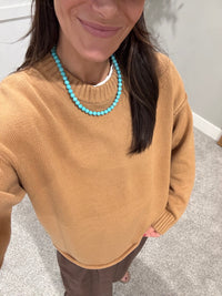 Camel Crewneck Sweater