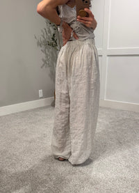 Coco Cotton Pants | Striped Natural