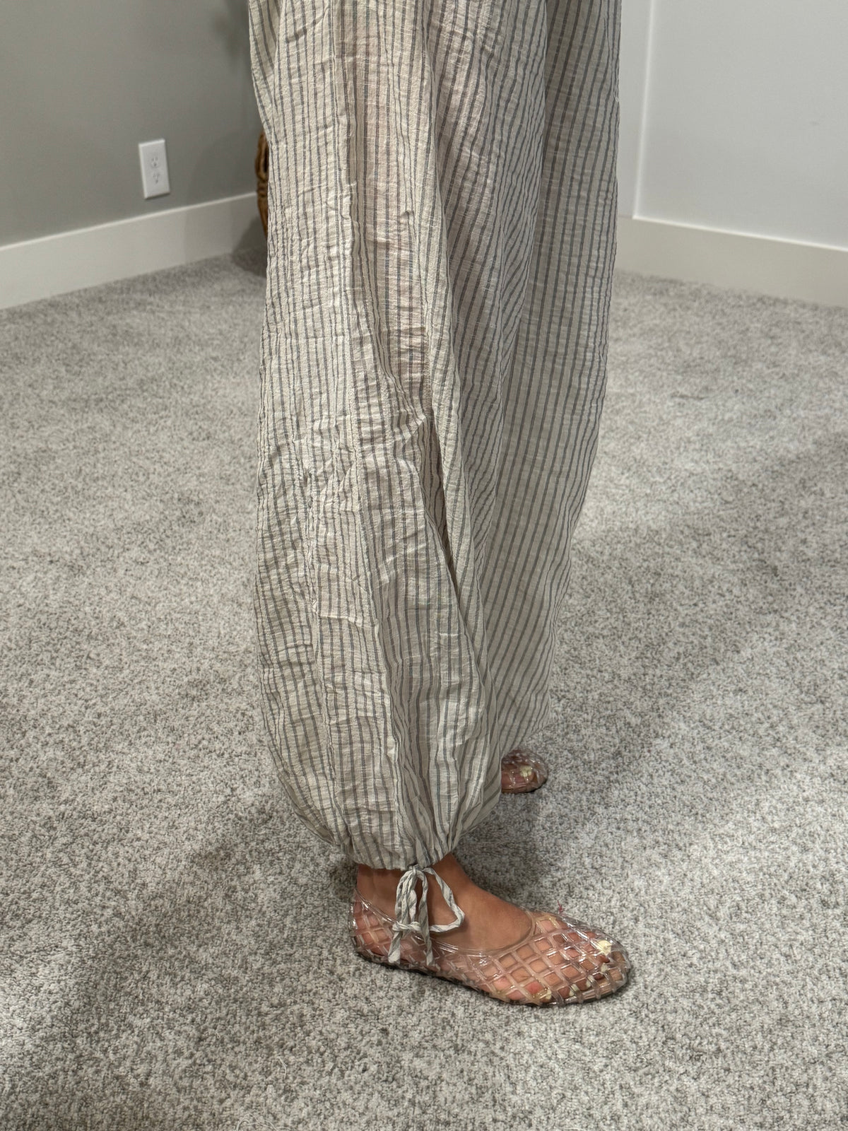 Coco Cotton Pants | Striped Natural