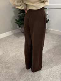 Wide Leg Sweatpants | Chocolate Brown