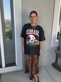 Perfectly Oversized Vintage Husker T-shirt in Blackwash
