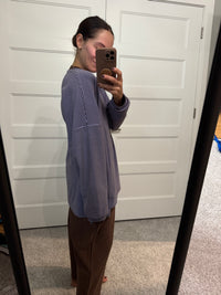 Lounging Oversized Knit Pullover | Lavender