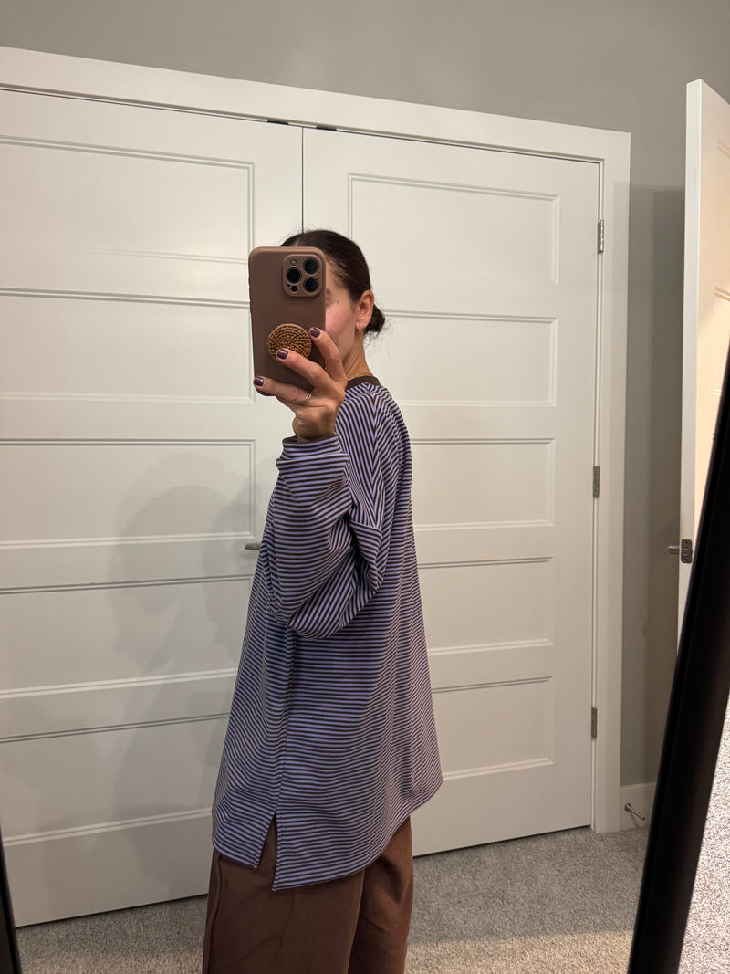 Lounging Oversized Knit Pullover | Lavender