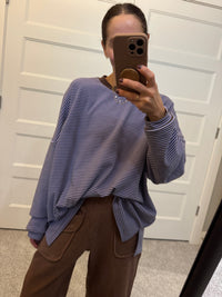 Lounging Oversized Knit Pullover | Lavender