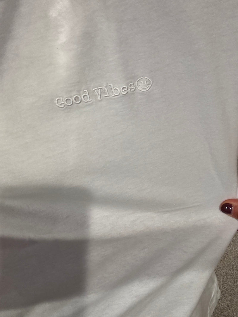 Good Vibes Tee | White