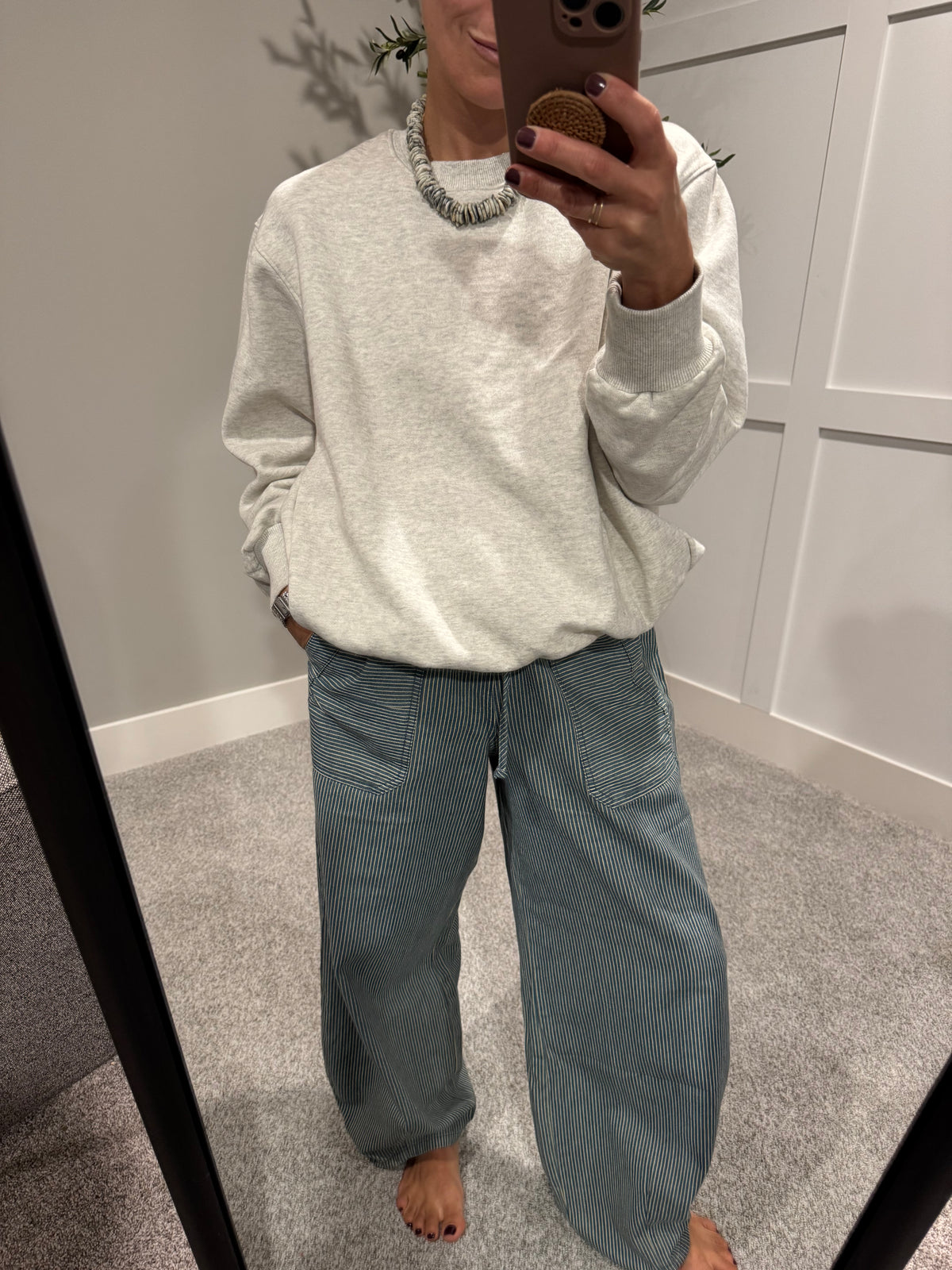 Striped Wide-Leg Pants