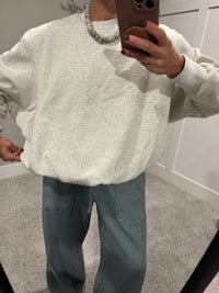 Bubble Hem Sweatshirt | Heather Oat