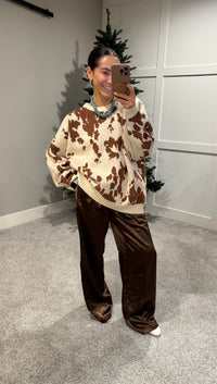 Cow Print Sweater