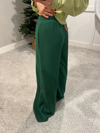 Wide Leg Sweatpants | Pine Green