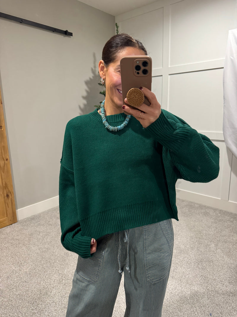 Taj Sweater | Emerald Green