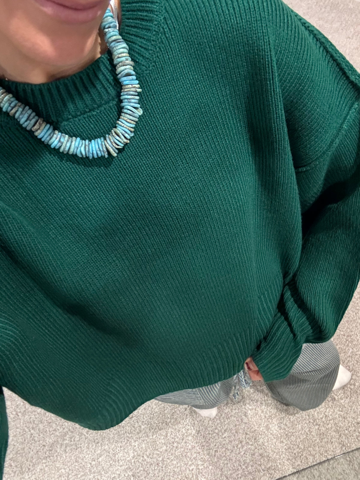 Taj Sweater | Emerald Green