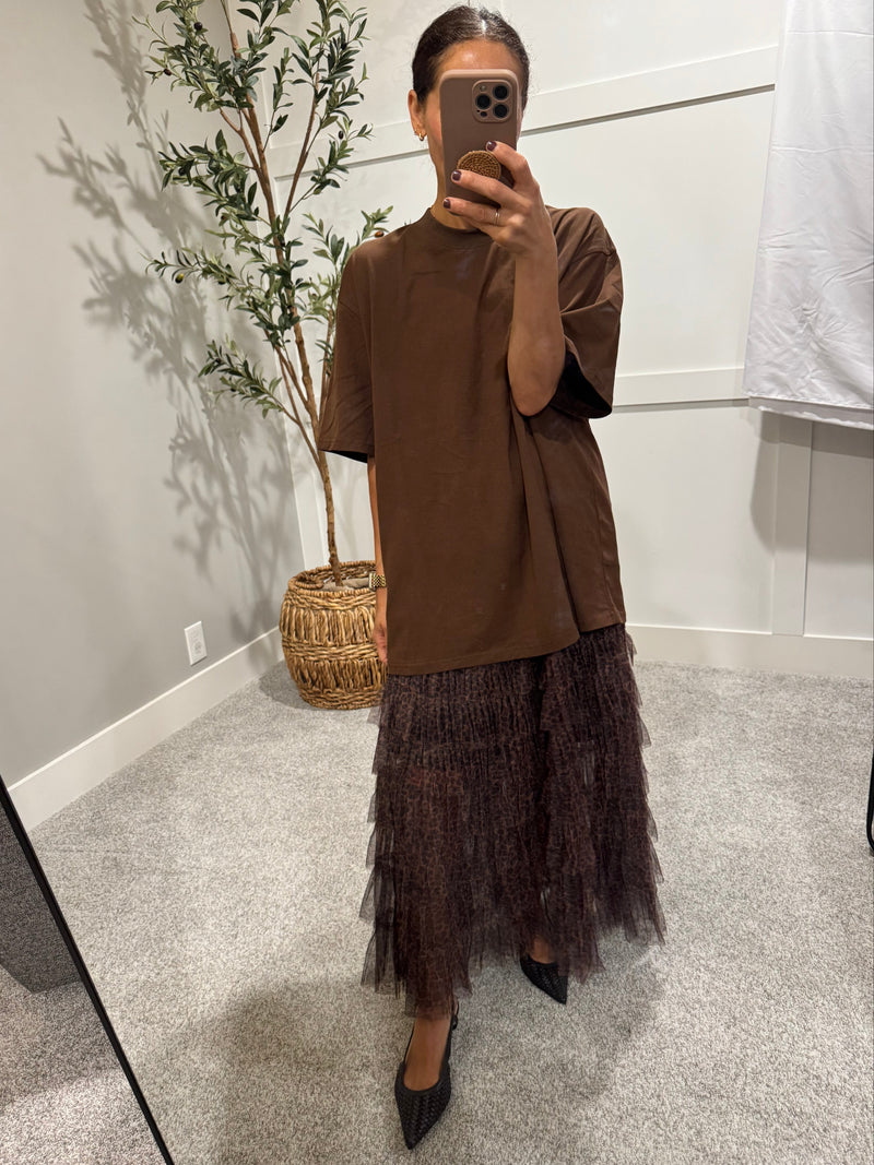 Perfectly Oversized Tee | Chocolate Brown