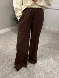 Wide Leg Sweatpants | Chocolate Brown