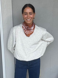 Bubble Hem Sweatshirt | Heather Oat