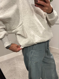 Bubble Hem Sweatshirt | Heather Oat
