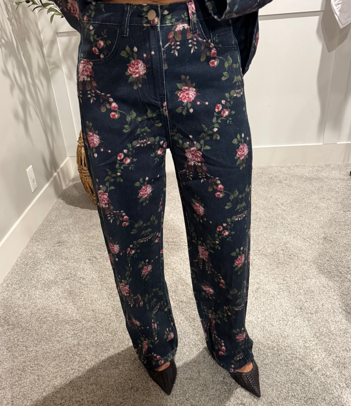 Blossom Blue Barrel Leg Denim