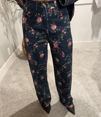 Blossom Blue Barrel Leg Denim