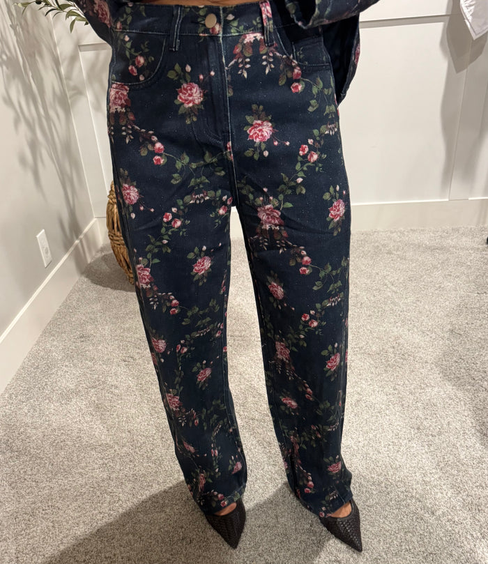 Blossom Blue Barrel Leg Denim