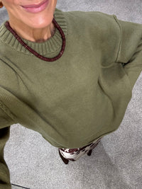 Olive Crewneck Sweater