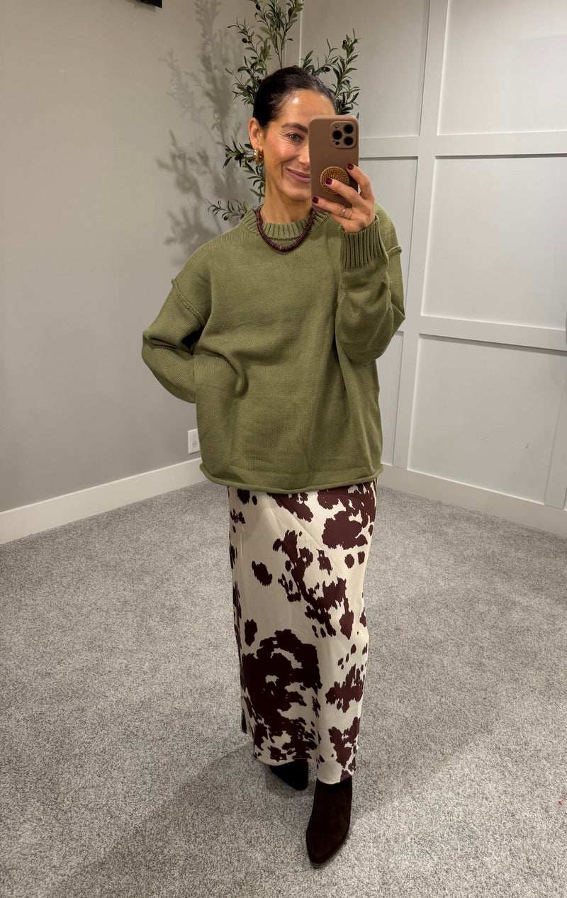 Olive Crewneck Sweater