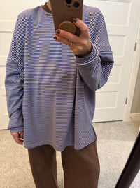Lounging Oversized Knit Pullover | Lavender