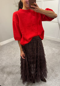 Leopard Tiered Skirt