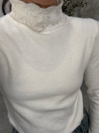 Mia Mock Neck Sweater | Milk