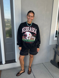 Perfectly Oversized Vintage Husker Sweatshirt – Black