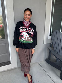Perfectly Oversized Vintage Husker Sweatshirt – Black