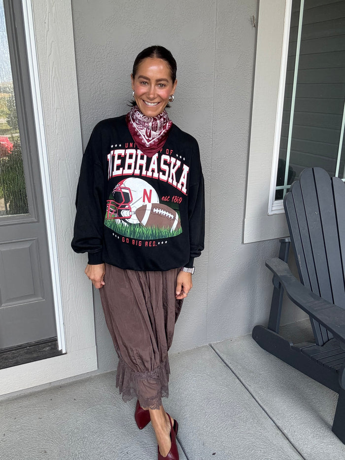 Perfectly Oversized Vintage Husker Sweatshirt – Black