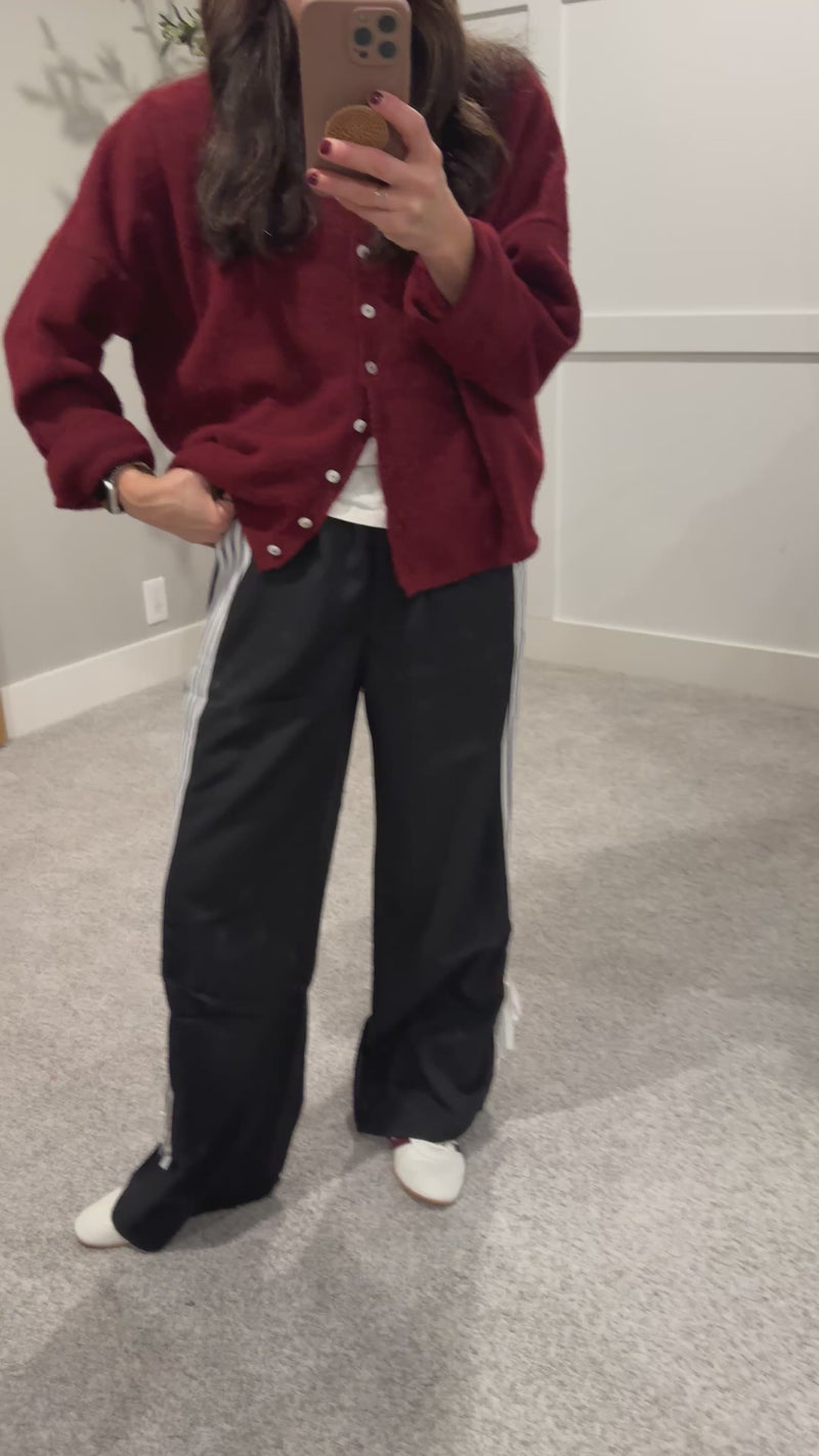 Bryson Stripe Track Pant | Black