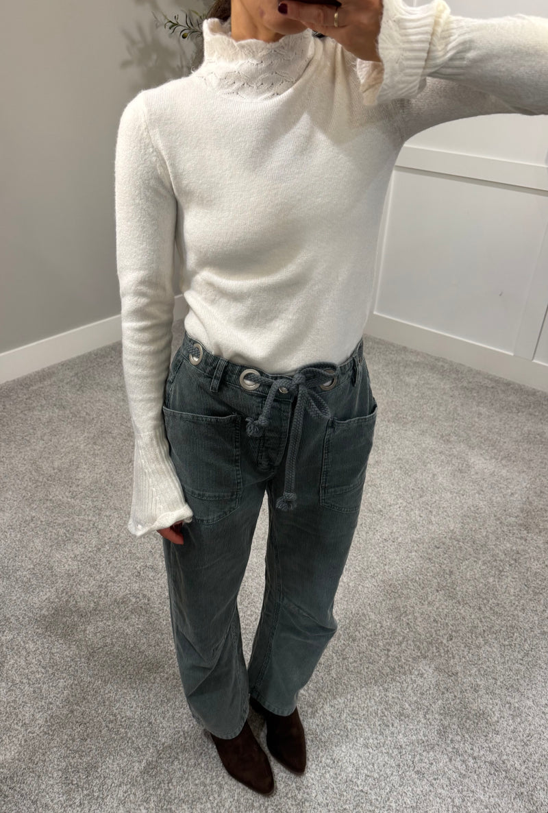 Mia Mock Neck Sweater | Milk