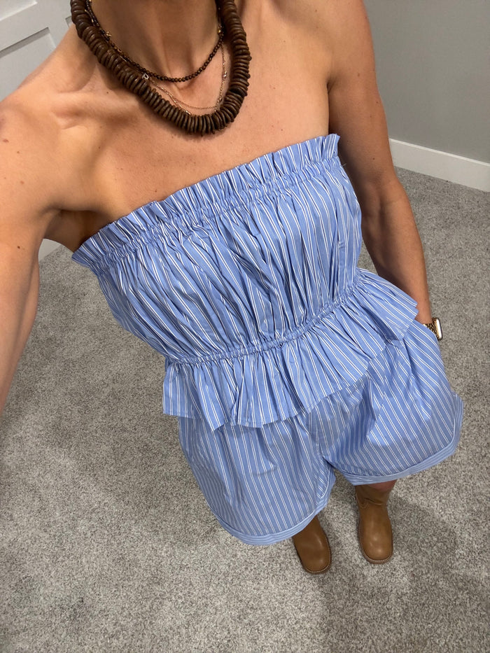 Isabel Striped Set | Blue