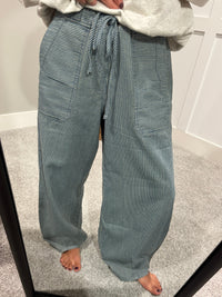Striped Wide-Leg Pants
