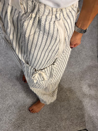 Striped Drawstring Jogger Pants | Oatmeal
